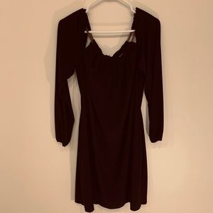 Black Dress with Chain Accents